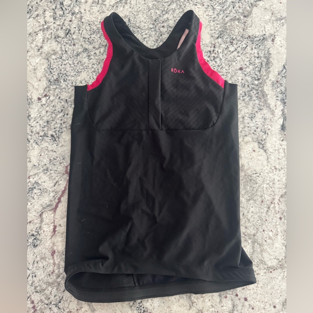 Roka Black and Pink Athletic Tank Top